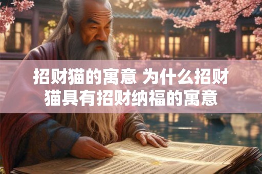招财猫的寓意 为什么招财猫具有招财纳福的寓意 招财猫的寓意 为什么招财猫具有招财纳福的寓意