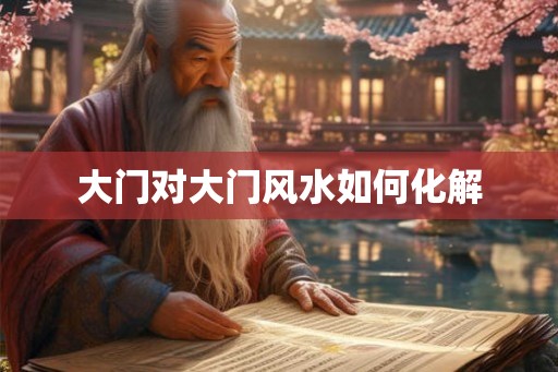 大门对大门风水如何化解