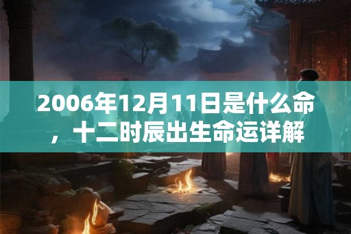 2006年12月11日是什么命，十二时辰出生命运详解
