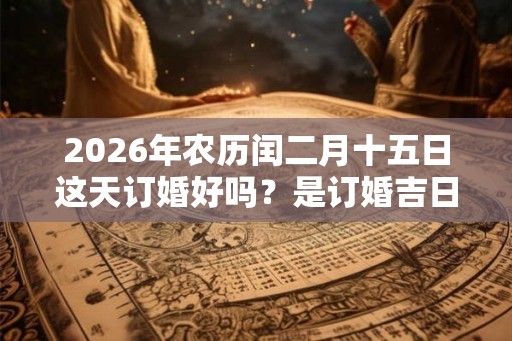 2026年农历闰二月十五日这天订婚好吗？是订婚吉日吗？