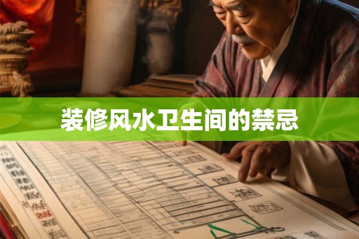 装修风水卫生间的禁忌