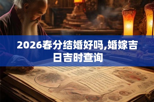 2026春分结婚好吗,婚嫁吉日吉时查询