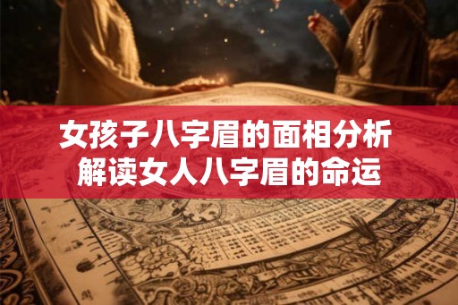 女孩子八字眉的面相分析 解读女人八字眉的命运