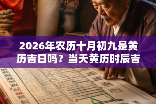 2026年农历十月初九是黄历吉日吗？当天黄历时辰吉凶