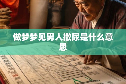 做梦梦见男人撒尿是什么意思