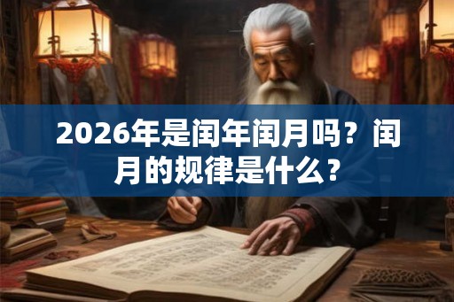 2026年是闰年闰月吗？闰月的规律是什么？