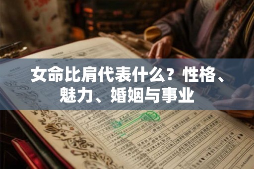女命比肩代表什么？性格、魅力、婚姻与事业
