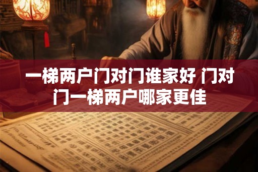 一梯两户门对门谁家好 门对门一梯两户哪家更佳