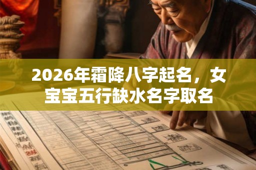 2026年霜降八字起名,女宝宝五行缺水名字取名 2026年霜降八字起名,女宝宝五行缺水名字取名