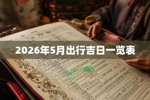 2026年5月出行吉日一览表