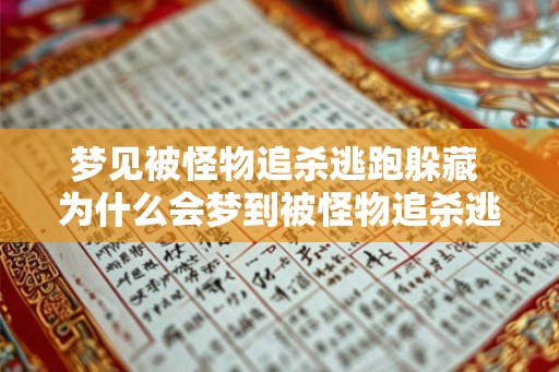 梦见被怪物追杀逃跑躲藏 为什么会梦到被怪物追杀逃跑躲藏 梦见被怪物追杀逃跑躲藏 为什么会梦到被怪物追杀逃跑躲藏