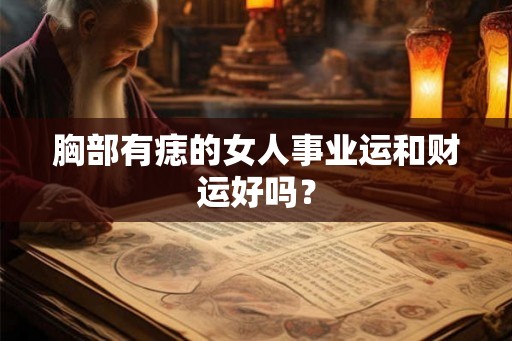 胸部有痣的女人事业运和财运好吗？