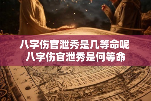 八字伤官泄秀是几等命呢 八字伤官泄秀是何等命