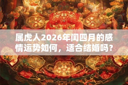 属虎人2026年闰四月的感情运势如何，适合结婚吗？