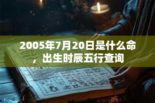 2005年7月20日是什么命，出生时辰五行查询