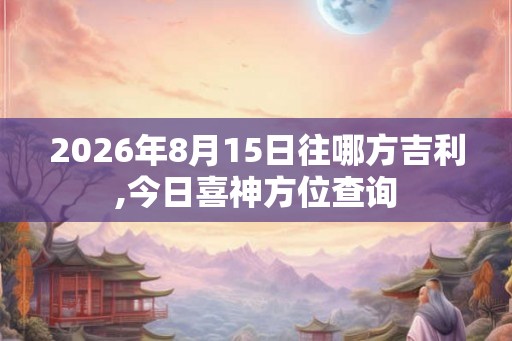2026年8月15日往哪方吉利,今日喜神方位查询