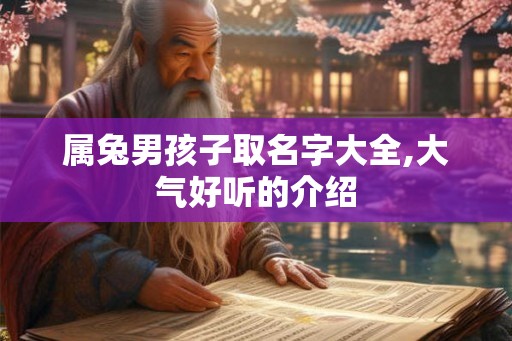 属兔男孩子取名字大全,大气好听的介绍
