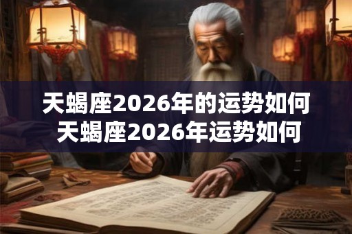 天蝎座2026年的运势如何 天蝎座2026年运势如何
