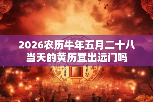 2026农历牛年五月二十八当天的黄历宜出远门吗