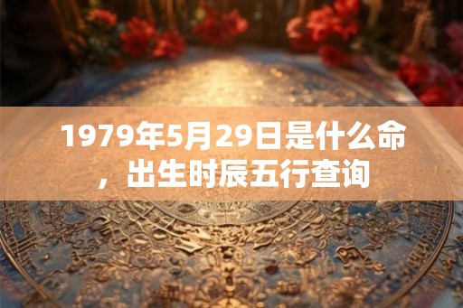 1979年5月29日是什么命，出生时辰五行查询