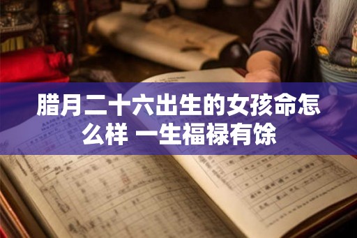 腊月二十六出生的女孩命怎么样 一生福禄有馀 腊月二十六出生的女孩命怎么样 一生福禄有馀