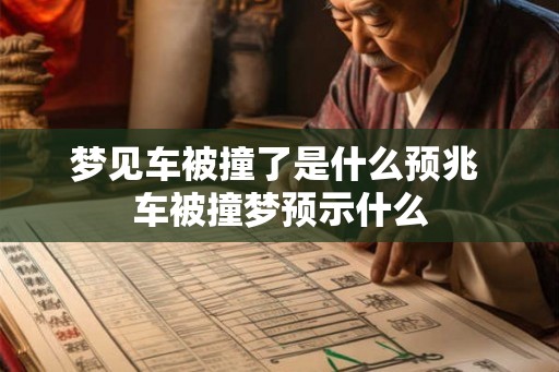 梦见车被撞了是什么预兆 车被撞梦预示什么