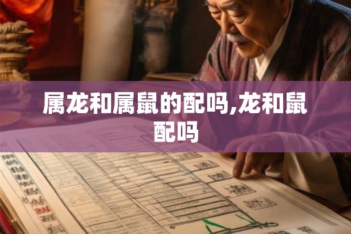 属龙和属鼠的配吗,龙和鼠配吗
