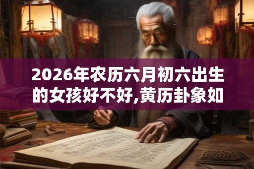 2026年农历六月初六出生的女孩好不好,黄历卦象如何？