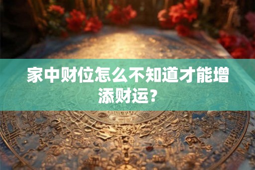 家中财位怎么不知道才能增添财运? 家中财位怎么不知道才能增添财运?