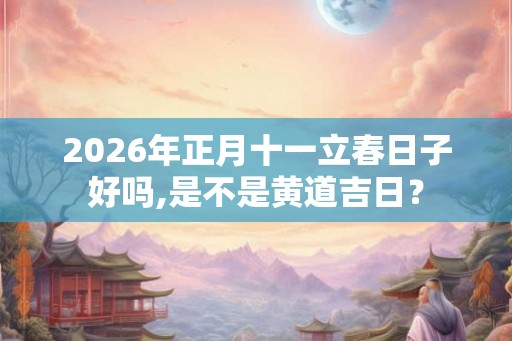 2026年正月十一立春日子好吗,是不是黄道吉日？