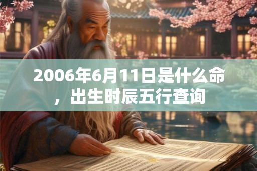 2006年6月11日是什么命，出生时辰五行查询
