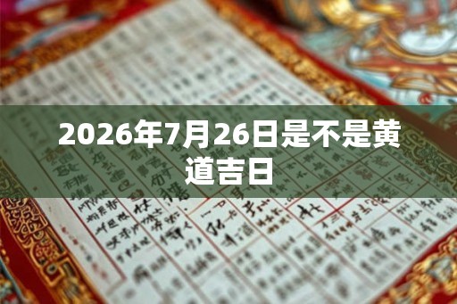 2026年7月26日是不是黄道吉日