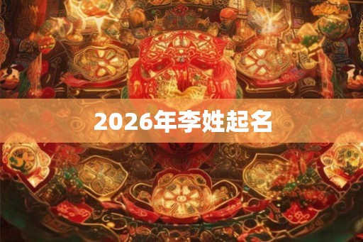2026年李姓起名 2026年李姓起名