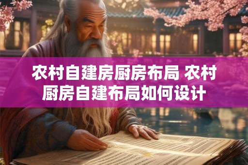 农村自建房厨房布局 农村厨房自建布局如何设计