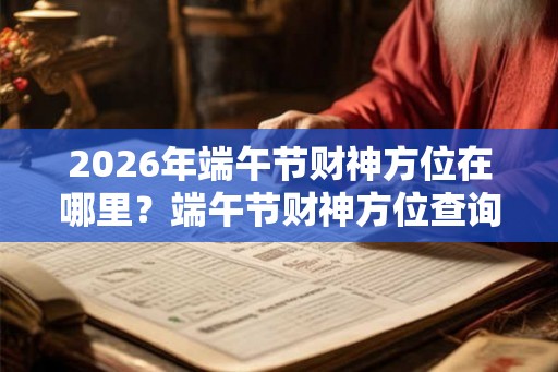 2026年端午节财神方位在哪里？端午节财神方位查询