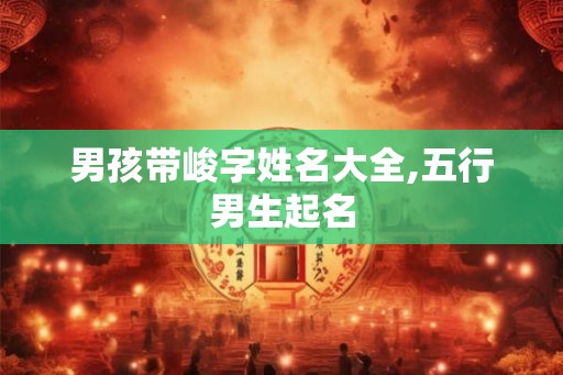 男孩带峻字姓名大全,五行男生起名