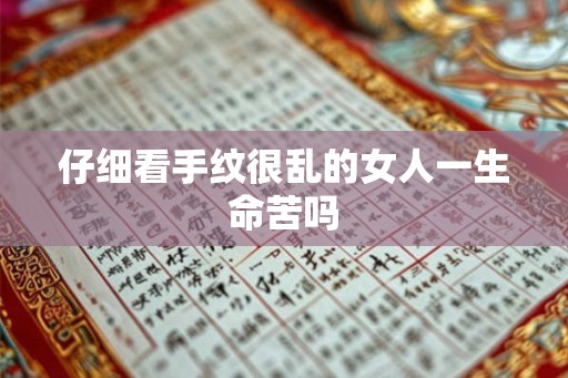 仔细看手纹很乱的女人一生命苦吗