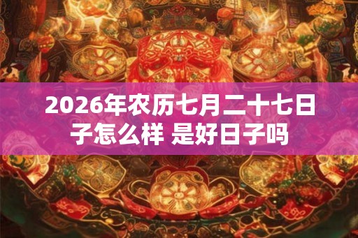 2026年农历七月二十七日子怎么样 是好日子吗