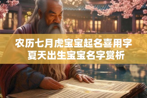 农历七月虎宝宝起名喜用字 夏天出生宝宝名字赏析 农历七月虎宝宝起名喜用字 夏天出生宝宝名字赏析