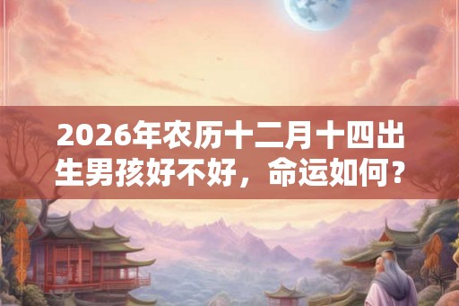 2026年农历十二月十四出生男孩好不好,命运如何? 2026年农历十二月十四出生男孩好不好,命运如何?