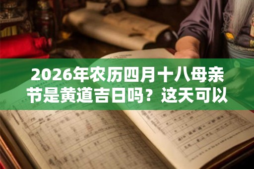 2026年农历四月十八母亲节是黄道吉日吗？这天可以装修动土吗？