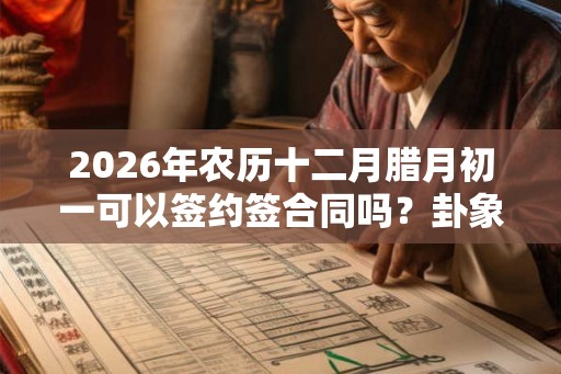 2026年农历十二月腊月初一可以签约签合同吗？卦象如何？