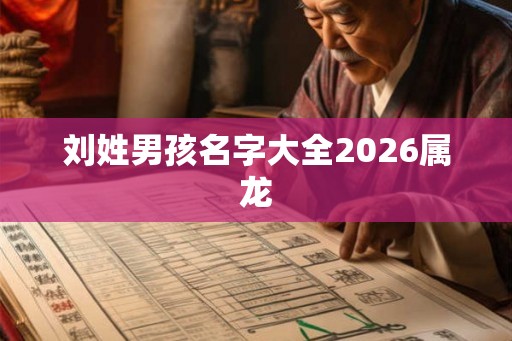 刘姓男孩名字大全2026属龙