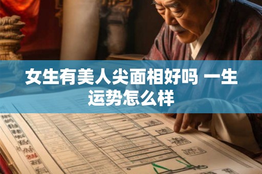 女生有美人尖面相好吗 一生运势怎么样