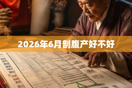 2026年6月剖腹产好不好