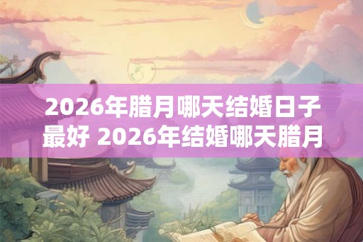 2026年腊月哪天结婚日子最好 2026年结婚哪天腊月最佳 2026年腊月哪天结婚日子最好 2026年结婚哪天腊月最佳
