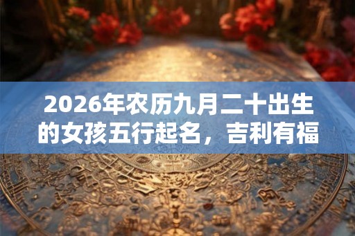 2026年农历九月二十出生的女孩五行起名，吉利有福气的名字推荐