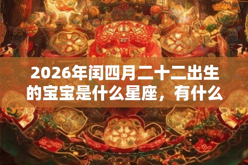 2026年闰四月二十二出生的宝宝是什么星座，有什么优点？