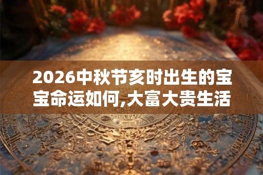2026中秋节亥时出生的宝宝命运如何,大富大贵生活不愁