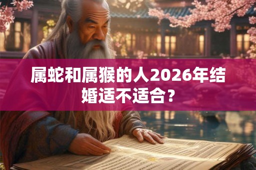 属蛇和属猴的人2026年结婚适不适合？